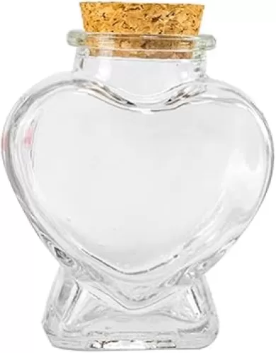 Mini Glass Bottle Heart Shaped Wish Bottle Clear Storage Jars Containers With Cork Wish Bottles Heart Jar Mini Glass Jars Heart Shape Glass Bottle Heart Wishing Bottle