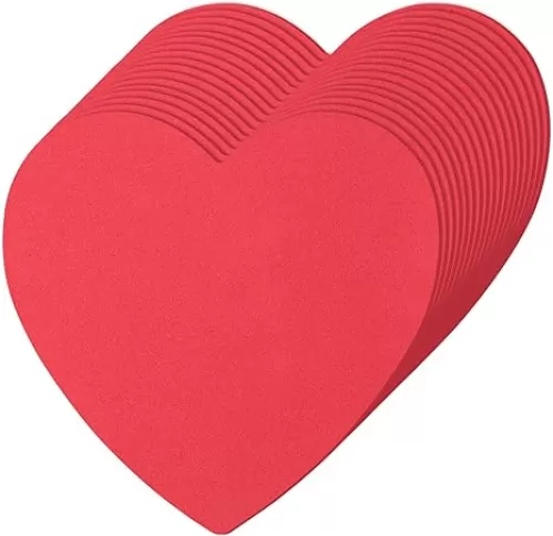 MixTeach 60 Pieces Valentine's Day Foam Hearts 6'' Foam Heart Shapes Decoration Valentine Heart Crafts Bulletin Board Cutouts Classroom Decor for Valentine's Day Party Decorations DIY Craft Supplies