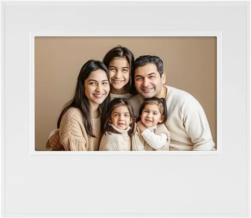 7.5 x 6.3 Picture Frame - 30S voice recording Photo frame, Horizontal Display for Wall and Tabletop, Creative gifts for Mom, Lover, graduation, birthdays, and holidays (White)