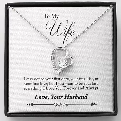 Birthday Gifts for Wife from Husband | Soulmate Necklace with Heartfelt Message Card & Gift Box | Anniversary, Birthday, Christmas or Valentine’s Day Gift for Girlfriend, Fiancée, or Future Wife