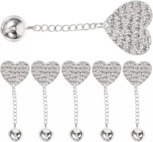 EXCEART 6pcs Heart Jewelry Clothing Brooch Lapel Pin Coat Brooch Heart Shape Brooch Pins Backpacks Pin Heart Brooch Women Clothing Accessory Brooches for Women Crystal Decorations Miss