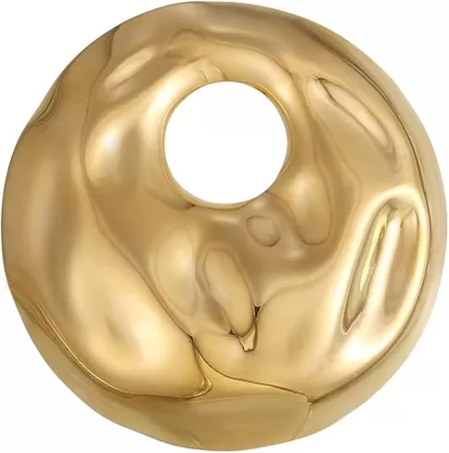 Figure Face Mask Brooch, Large Stainless Steel Modern Abstract Pin Textured Heart Brooch Irregular Ripple Geometric Round