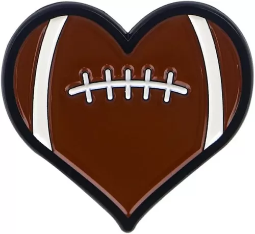 Heart-shaped Sport Balls Enamel Pin Love Heart Soocer Baseball Basketbal Football Lapel Pin Sports Ball Brooch Pins Sport Game Day Souvenir Badge Cloth Backpack Hat Decor