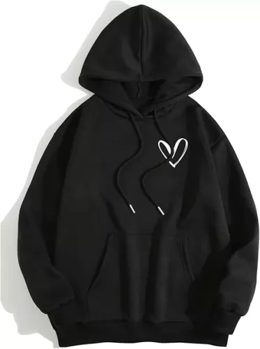 Hilinker Womens Graphic Hoodies Drawstring Long Sleeve Sweatshirt with Pocket Pullover