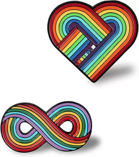 LGBTQ Pride Enamel Pins Set for Jackets Bags Clothes, LGBTQ+ Ally Lapel Pins for Equality Love Support Visibility