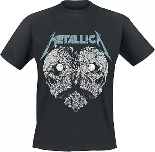 Metallica Broken Heart Skull Official Mens T-Shirt Black