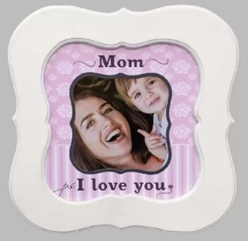 Mom I Love You Keepsake Picture Frame or Thumbprint Frame - Mother's Day Gift (Picture Frame)