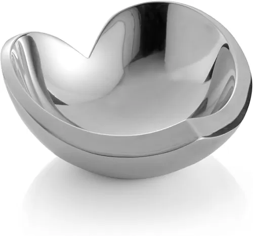 Nambe Alloy Classic Love Bowl, Heart Shaped Modern Design, For Wedding, Anniversary, Valentine’s Day, Oven Safe, Ring Dish, Decorative Trinket Tray, Designed by Sean O'Hara (6.25")