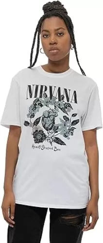 Nirvana T Shirt Heart Shaped Box Band Logo Official Unisex White Size XXL