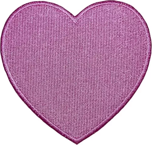 Pink Heart Shape Love Sign Symbol Logo Retro Decal Decorative Applique Sew Iron on Embroidered Patch - Pink (Iron-Heart-Pink)