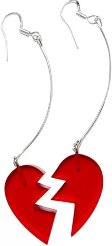 Red Heart Polnareff Copslay Earrings - Pair