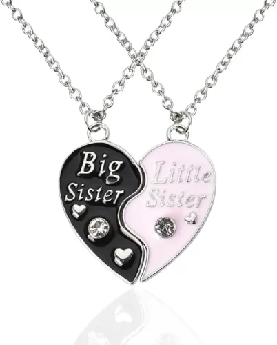 Sisadodo Best Friend Birthday Gifts for Frineds Friendship Necklace for Girls Matching Heart Necklaces for Sisters Besties