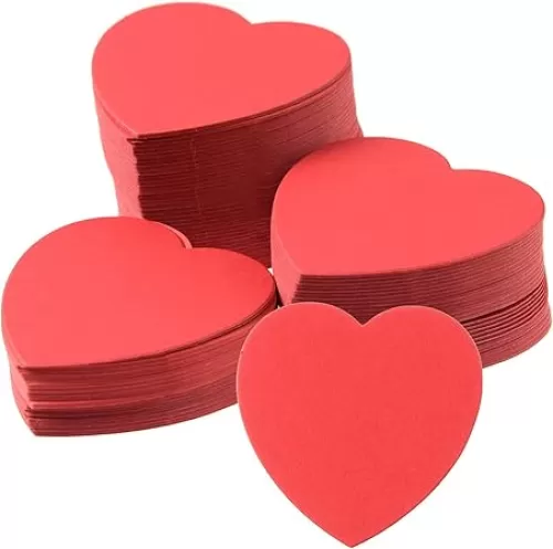 360 Pieces Small Heart Cutouts Paper Heart Shapes 2 Inch Red Hearts Confetti Valentine Heart Die Cuts for Valentine