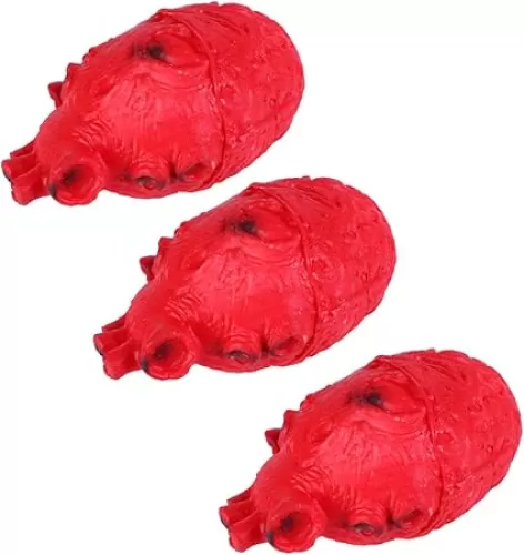 3Pcs Halloween Heart Props Realistic Fake Hearts for Spooky Decor for Halloween Parties Haunted Houses and Themed Events Vinyl Material for Use
