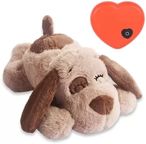 BEVERLYSHARK Beverly Shark Puppy Heartbeat Toy Dog Anxiety Relief Calming Aid Puppy Heartbeat Stuffed Animal Behavioral Training Sleep Aid Comfort Soother Plush Toy for Puppies Cats