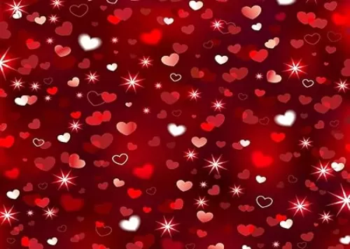 Dudaacvt 7X5ft Red Love Heart Background for Valentine's Day Wedding Bridal Shower Party Decor Banner Portrait Photo Studio Booth Props