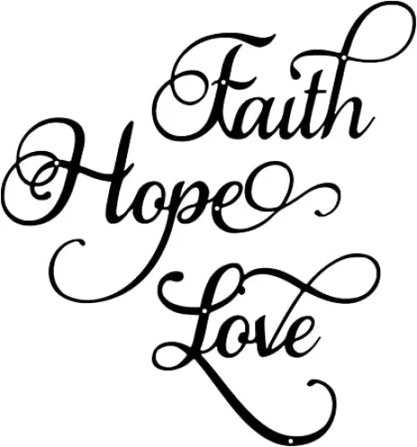 ESTART Faith Hope Love 3 Pieces Metal Wall Decor Inspirational Black Letter Sign Wall Art Rustic Vintage Farmhouse Word Metal Sign Family Wall Decor for Home Bedroom Living Room