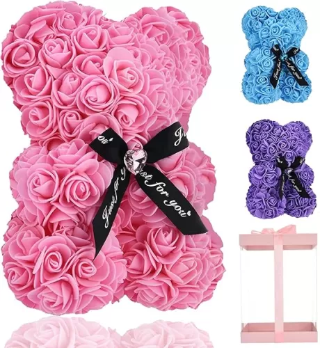 Lgv Flower Rose Bear, Romantic Gift for Valentine