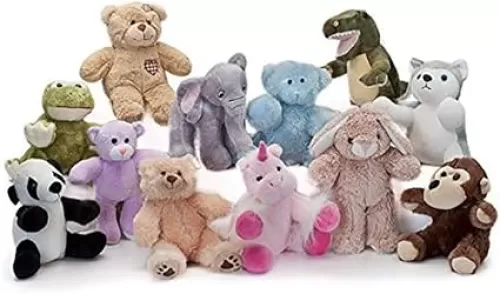 Lot of 10 Recordable 8" Plush Stuffed Animals (Assorted); Ultrasound Baby Heartbeat Bears