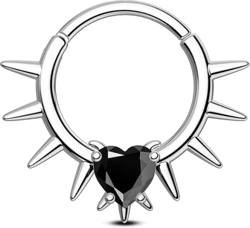 Spiked with Love Septum Rings 16G Septum Daith Jewelry Stainless Steel Helix Daith Piercing Jewelry