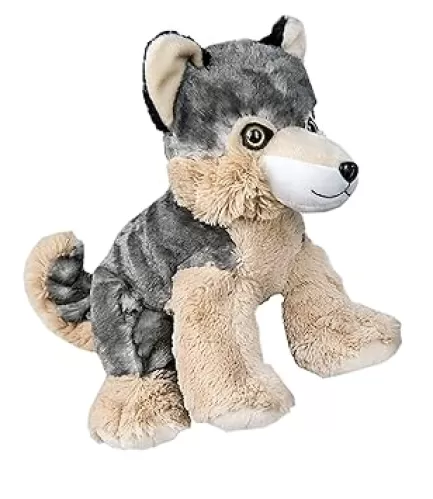Teddy Mountain Recordable 16" Plush (Timber The Gray Wolf) for Voice Messages, Songs or Baby Heartbeat - a BFF (Beary Fun Friend)