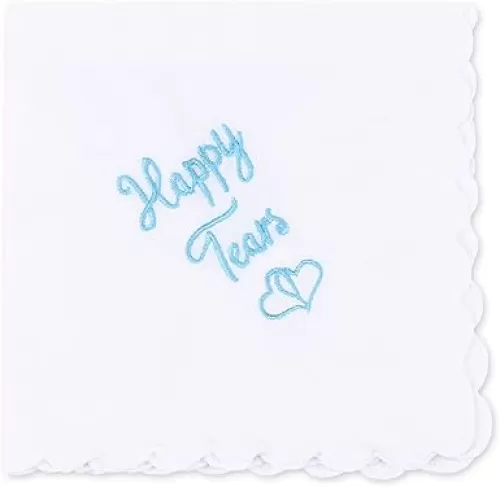 Wedding Embroidered Gift, Keepsake Hankie, Wedding Day Bride Embroidered Handkerchief Gift