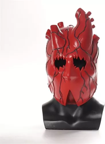 Xerial Dorohedoro Mask, Scary Heart Mask, Dorohedoro Shin Mask, Halloween Full Head Killer Mask for Cosplay Costume