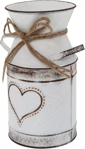 Zerodeko Heart-Shaped Flower Vase Pot Holder Rustic Floral Arrangement Decoration for Home Kitchen Living Room Centerpiece for Weddings Parties and Housewarming