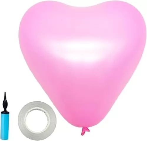100 Pieces Pink Color Heart shaped Latex Balloons 10 inch Heart latex Balloons for Valentines Day, Propose Marriage, Wedding Party Decorations