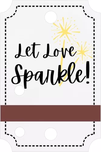 100PCS Kraft Wedding Send-Off Tags with Built-in Match Striker, Rustic ‘Let Love Sparkle’ Decor White Paper Sleeves for Ceremony Grand Exit, Anniversary, Parties, Graduation Favors, Engagement Event