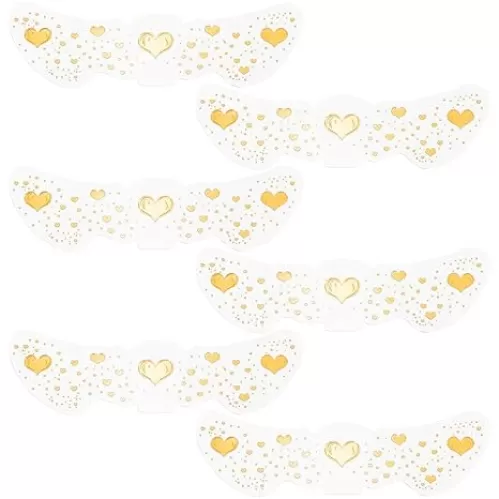 10Pcs Glitter Heart Face Tattoos Gold Freckle Tattoo Temporary Paper Sparkle Hearts Speckles Waterproof Makeup Patches for Women Body Face Art Party Cosmetic Makeup Decoration Accessories