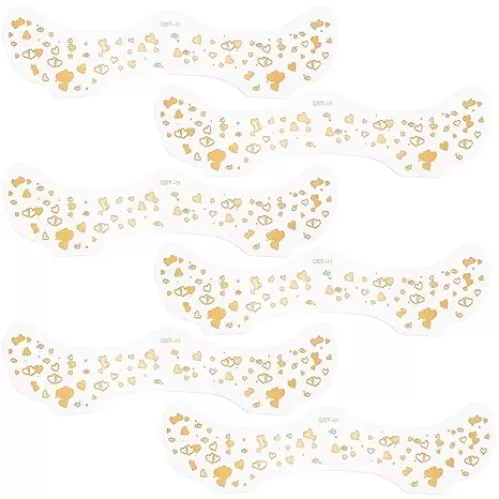 10Pcs Glitter Heart Freckle Tattoos Gold Face Tattoos Temporary Paper Sparkle Speckles Transfer Waterproof Makeup Face Stickers Patches for Women Body Art Party Makeup Accessories Decoration