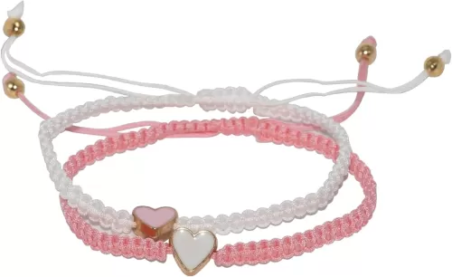 Couples Matching Bracelets Friendship Bracelet for Women Adjustable Rope Heart Charm Bracelets Friend Gifts