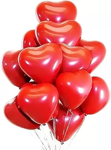 Dzrige 10 Inch Heart Latex Balloons Red Heart Shaped Balloons Latex Love Heart Balloons for Valentines Day Wedding Engagement Birthday Party Decoration (20Pcs)