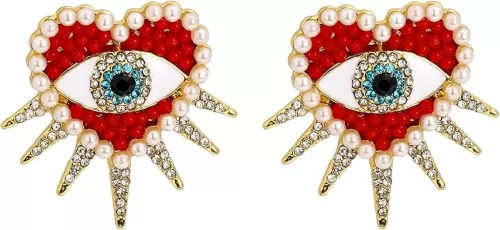 Evil Eye Earrings Heart Evil Eye Earrings for Women Birthday Christmas Jewelry Gifts