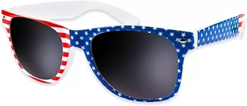 Fashionable Patriotic American Flag USA Sunglasses - UV Protection for July 4th Independence Day And June 14th Flag Day Outdoor Activities Accessories Style B
