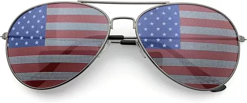 grinderPUNCH® American Flag Aviator Sunglasses Glasses