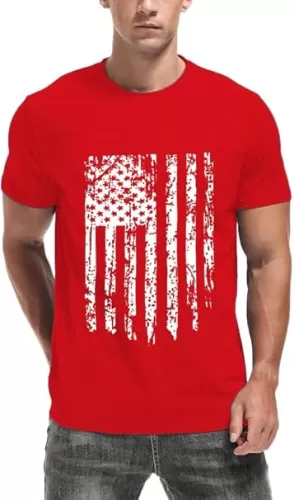 Mens American Flag Shirt USA Air Force Tshirts Patriotic 4th of July T-Shirt Memorial Day Tee Tops