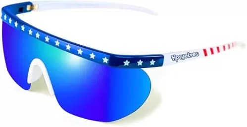 Tipsy Elves Sunglasses - Retro Sport Performance Shades - Colorful UV400 Protection Mirrored Lens Polarized and Non-Polarized