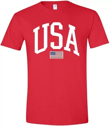 USA Graphic T-Shirt for Men & Women – 4th of July Patriotic American Flag Tee – Soft Cotton Casual Shirt