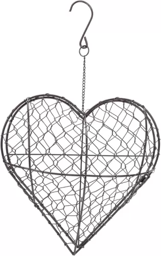 1Pc Heart Shaped Outdoor Hanging Flower Pot for Succulents Creative Planter for Garden Balcony Courtyard and Office Decor