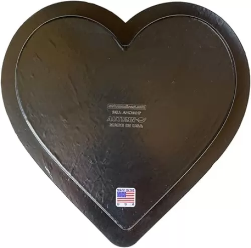AUTUMN Plain Heart Stepping Stone Mold for Concrete Cement - DIY Walkway Stones for Garden Decor