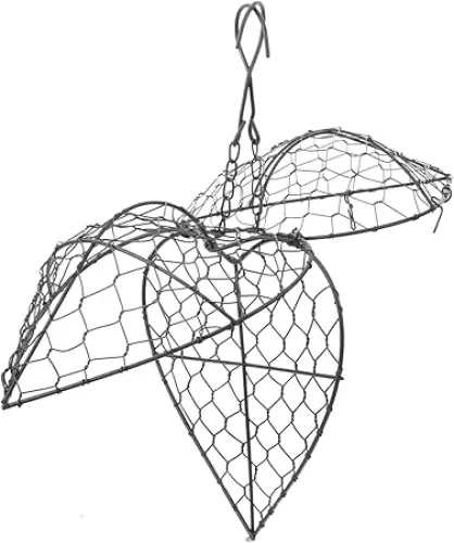 BESPORTBLE Wire Flower Holder Heart Shaped Hanging Planter Flower Container for Home