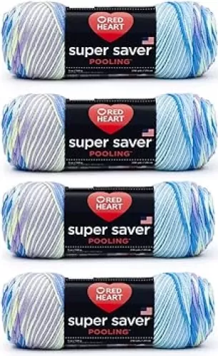 Bulk Buy - Red Heart Super Saver Yarn, 4 Pack, Stillwater 4 Count