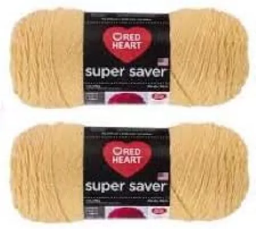 Bulk Buy: Red Heart Super Saver (2-pack) (Cornmeal)