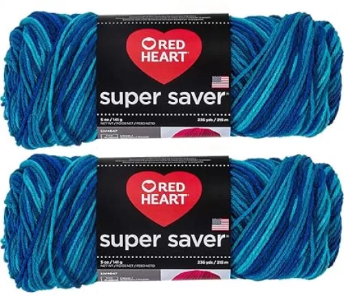 Bulk Buy: Red Heart Super Saver (2-Pack) (Macaw, 5 oz Each Skein)