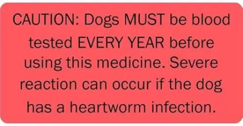 Caution Must Have Blood Test Yearly Veterinary Labels - 500 Labels/Roll, Red, 2” x 1” | Veterinary Clinics & Hospitals - Heartworm Caution | LabelValue Brand