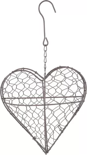 Ciieeo 3pcs Heart Shape Iron Wall Planter Pot Hanging Basket with Macrame Plant Hanger for Indoor Home Decoration Succulent and Air Plant Holder