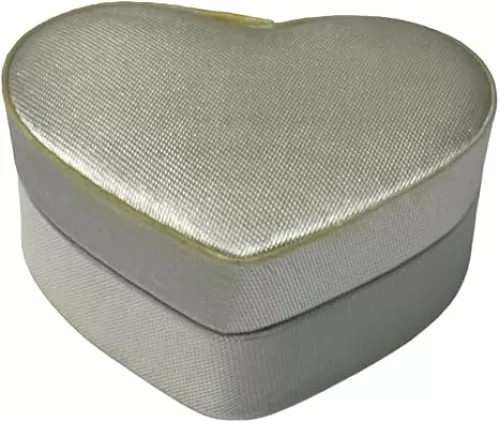 Expo International Petite White Satin Heart Keepsake Gift Box