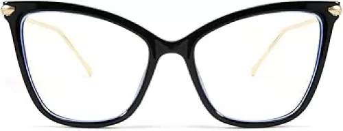 FEISEDY Oversized Cat Eye Glasses Frame Blue Light Blocking Eyewear for Women B2589